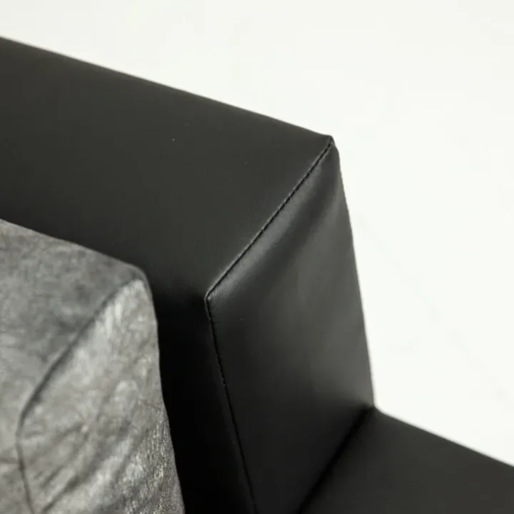 Divano letto matrimoniale angolare reversibile 3 posti 274cm grigio nero Apollina