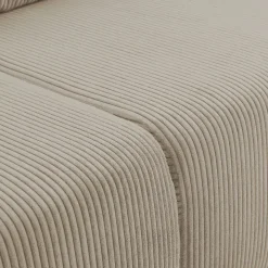 Divano letto matrimoniale 3 posti 248x90cm velluto a coste tortora Slurp