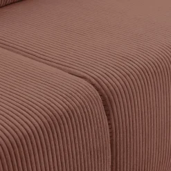 Divano letto matrimoniale 3 posti 248x90cm velluto a coste rosa Slurp