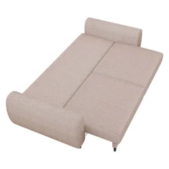 Divano letto matrimoniale 3 posti 251x95cm tessuto rosa Pluffy
