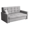Divano letto 3 posti 153cm imbottito in tessuto grigio Isidore