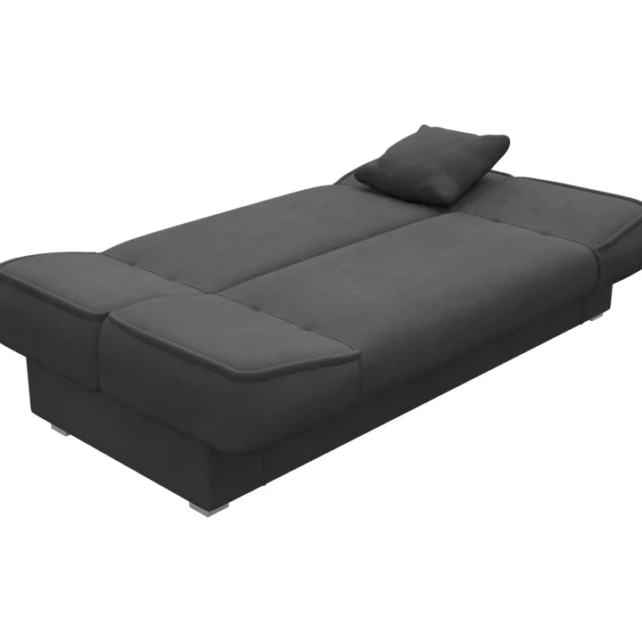 Divano letto 2 posti 182cm pieghevole senza braccioli grigio scuro Rollo