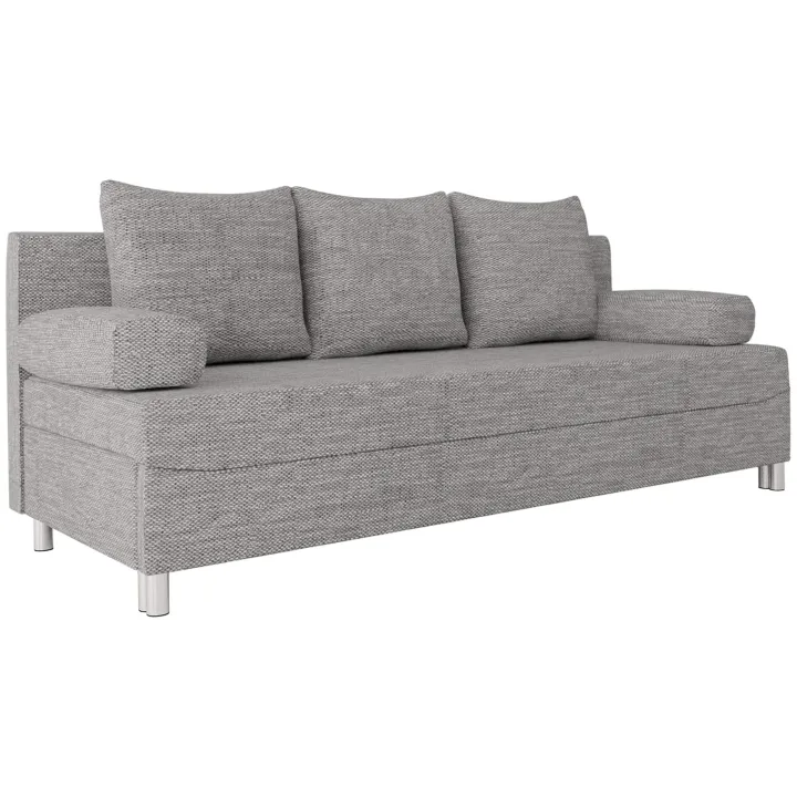 Divano letto 3 posti 192cm pieghevole matrimoniale grigio chiaro Titus