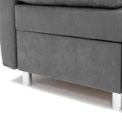 Divano letto 3 posti 192cm pieghevole matrimoniale grigio beige Titus