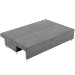 Divano letto 3 posti 192cm pieghevole matrimoniale grigio beige Titus