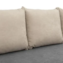 Divano letto 3 posti 192cm pieghevole matrimoniale grigio beige Titus