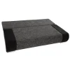 Divano letto 3 posti imbottito 200cm nero grigio scuro Barney