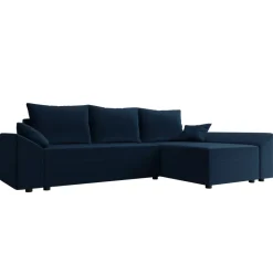 Divano letto 3 posti reversibile 240x140cm matrimoniale angolare blu Appia