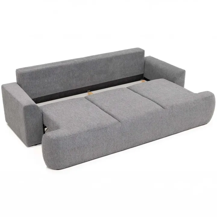 Divano letto 3 posti 248x110cm con contenitore grigio scuro Novera