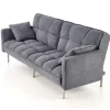 Divano letto 2 posti 193x58cm grigio acciaio Cassandra