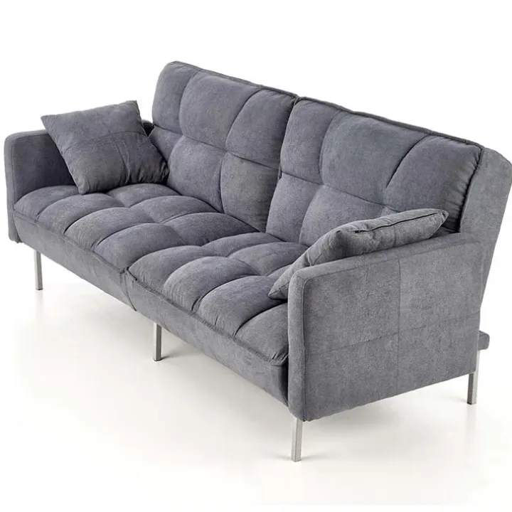 Divano letto 2 posti 193x58cm grigio acciaio Cassandra