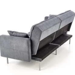 Divano letto 2 posti 193x58cm grigio acciaio Cassandra