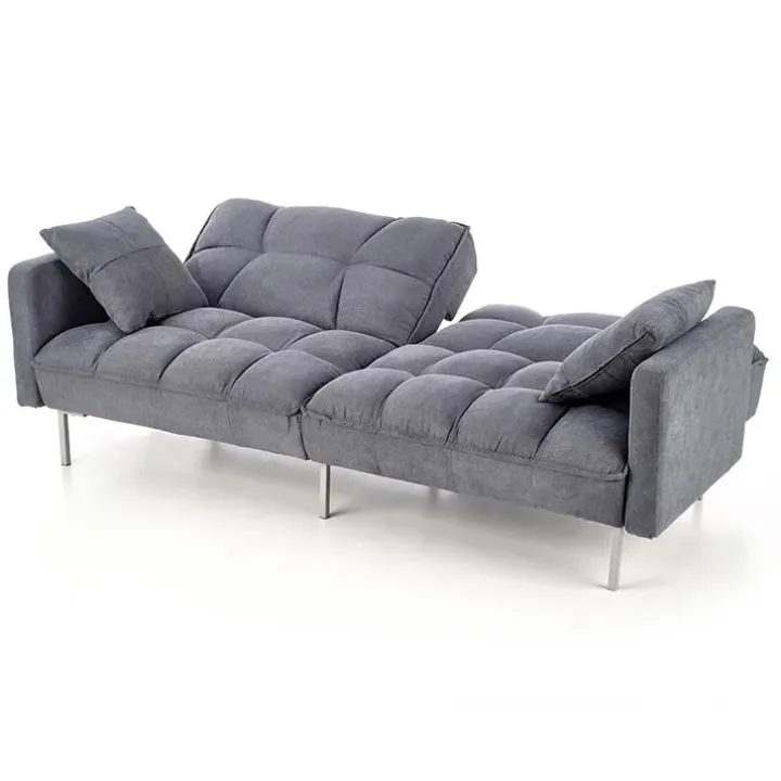 Divano letto 2 posti 193x58cm grigio acciaio Cassandra