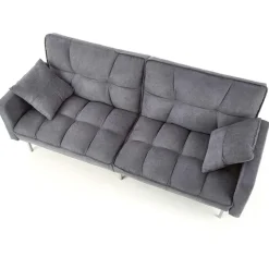 Divano letto 2 posti 193x58cm grigio acciaio Cassandra