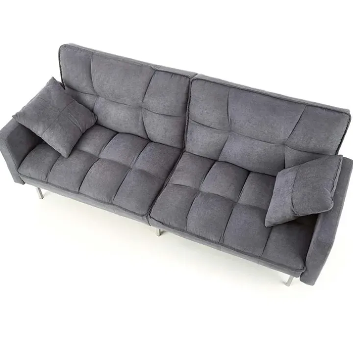 Divano letto 2 posti 193x58cm grigio acciaio Cassandra