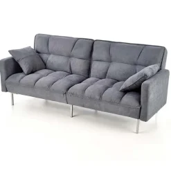 Divano letto 2 posti 193x58cm grigio acciaio Cassandra