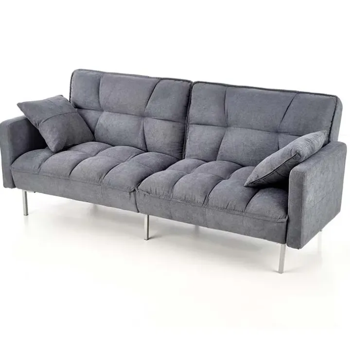 Divano letto 2 posti 193x58cm grigio acciaio Cassandra