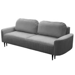 Divano letto 3 posti 244x102cm tessuto grigio Shimmer