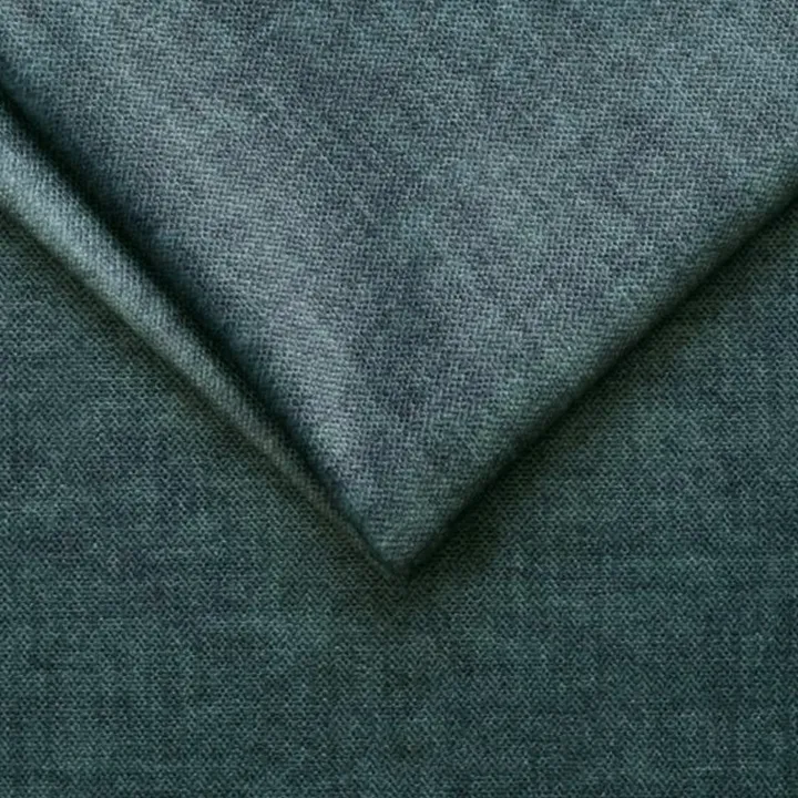Divano letto regolabile angolare sinistro 5 posti 353x214cm tessuto azzurro Calmora
