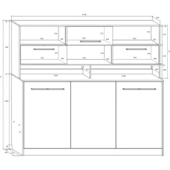 Letto a scomparsa orizzontale 90x200cm singolo con libreria rovere bianco Alvin Gihome®