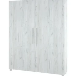 Letto a scomparsa verticale 160x200cm matrimoniale bianco pino Calvin Gihome®