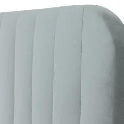 Letto contenitore alla francese 140x200cm imbottito velluto grigio Poffi