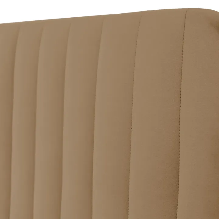 Letto contenitore alla francese 140x200cm imbottito velluto tortora Poffi