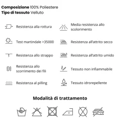 Letto contenitore matrimoniale 160x195cm imbottito tessuto marrone CozyCubby