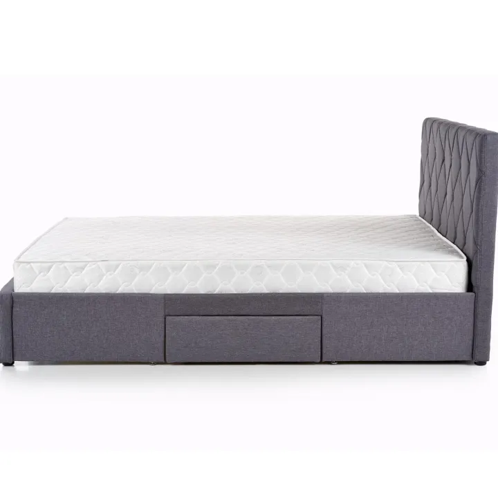 Letto matrimoniale con cassettoni 160x200cm grigio nero Galileo
