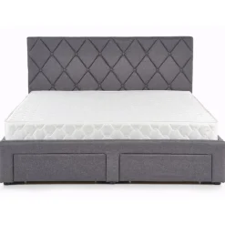 Letto matrimoniale con cassettoni 160x200cm grigio nero Galileo