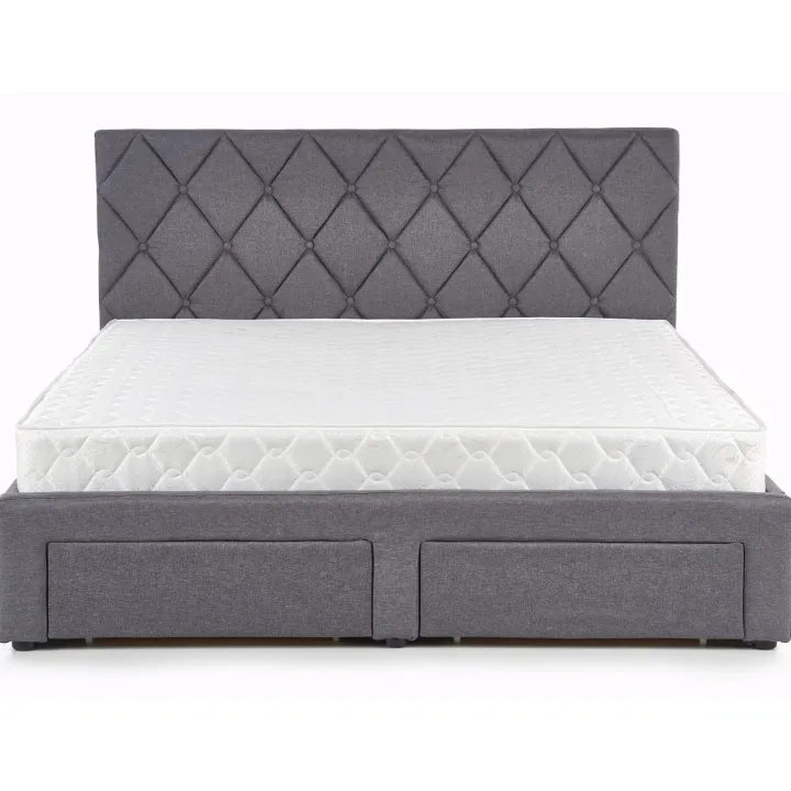 Letto matrimoniale con cassettoni 160x200cm grigio nero Galileo