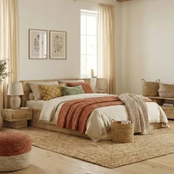 Letto matrimoniale contenitore con comodini 160x200cm quercia Tamika