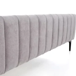 Letto matrimoniale imbottito 160x200cm grigio chiaro Varano