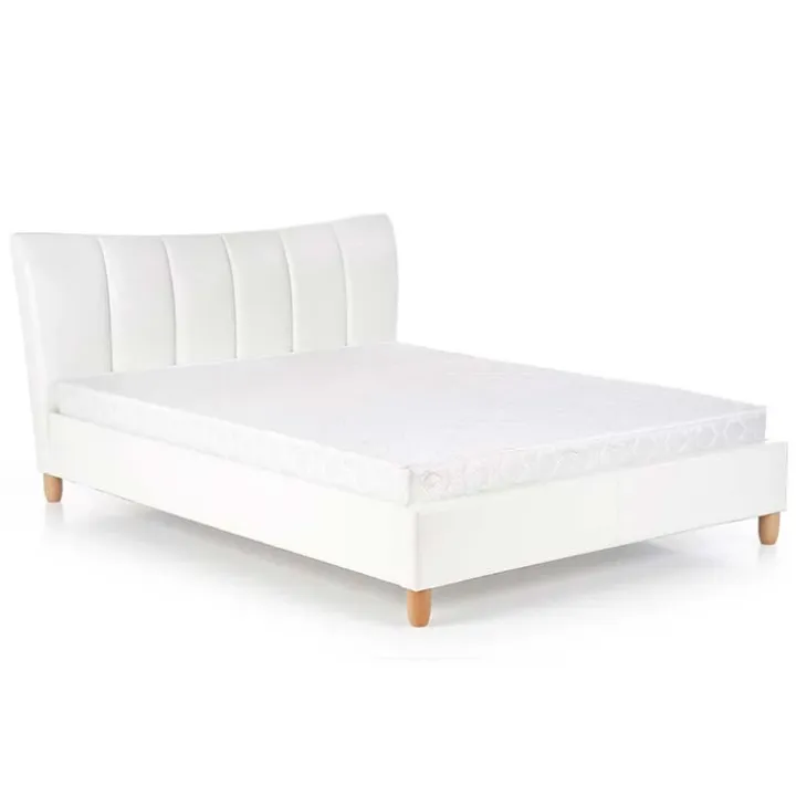 Letto matrimoniale in ecopelle 160x200cm bianco Cabras Gihome®