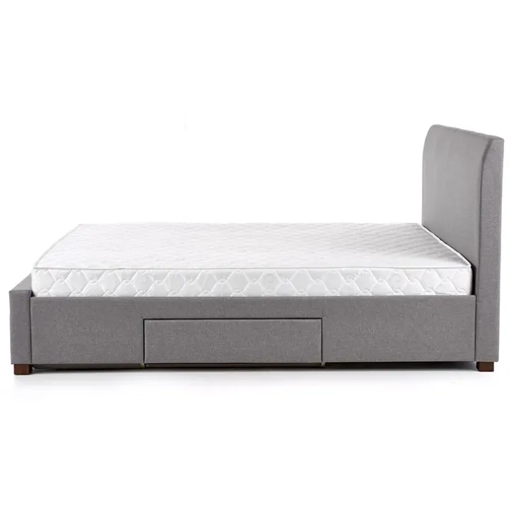 Letto matrimoniale in tessuto con cassettoni 160x200cm grigio Mestre Gihome®