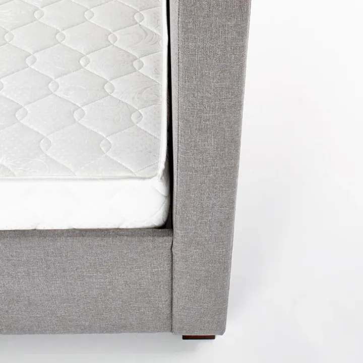 Letto matrimoniale in tessuto con cassettoni 160x200cm grigio Mestre Gihome®