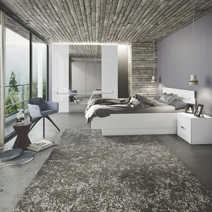 Letto matrimoniale standard 160x200cm bianco lucido Twilight