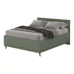 Letto matrimoniale standard contenitore 160x200 cm con rete verde salvia Yu
