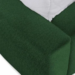 Letto matrimoniale 160x200cm con rete contenitore imbottito verde Aluna