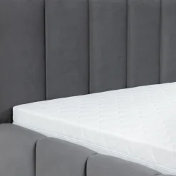 Letto matrimoniale 160x200 cm con rete contenitore imbottito grigio scuro Cometa