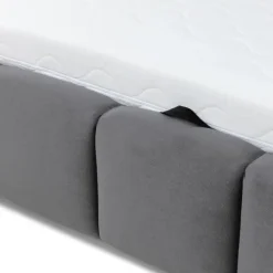 Letto matrimoniale 160x200 cm con rete contenitore imbottito grigio scuro Cometa