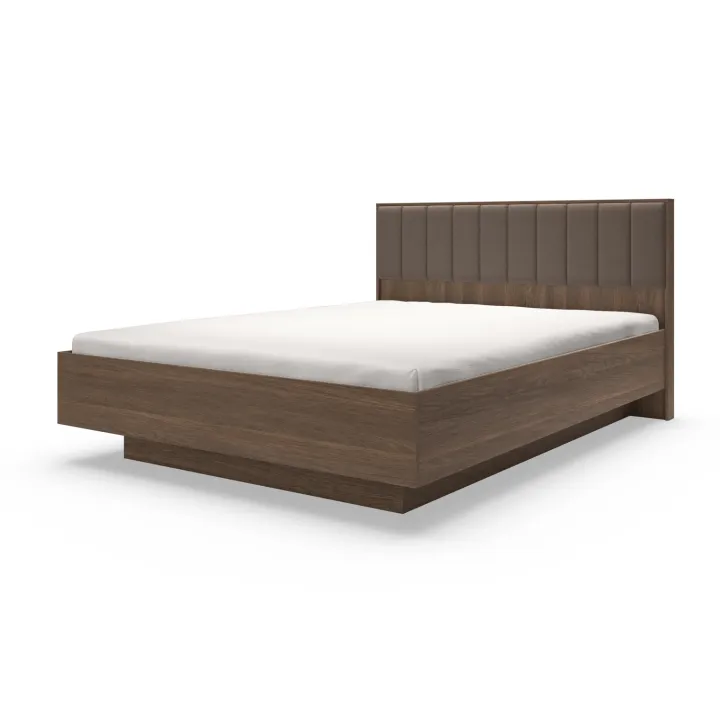 Letto matrimoniale 160x200cm contenitore camera da letto noce Bois