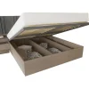 Letto matrimoniale 160x200cm contenitore con comodini rovere scuro marrone Rebecca