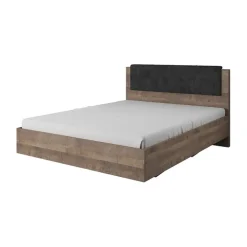 Letto matrimoniale 160x200cm grigio quercia Dable