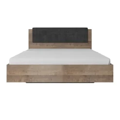 Letto matrimoniale 160x200cm grigio quercia Dable