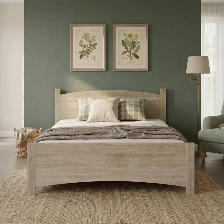 Letto matrimoniale 160x200 cm moderno rovere sonoma Londra