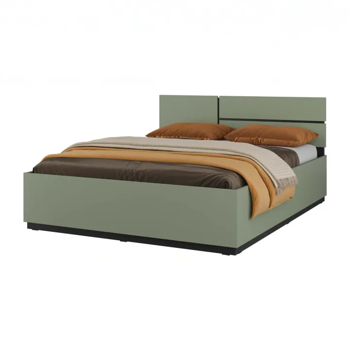 Letto matrimoniale 160x200cm testiera reversibile verde Lolla