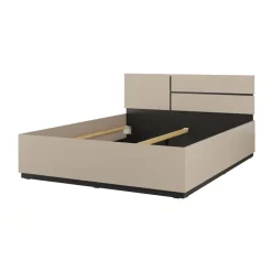 Letto matrimoniale 160x200cm testiera reversibile tortora Lolla