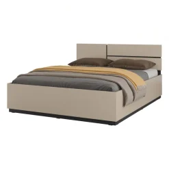 Letto matrimoniale 160x200cm testiera reversibile tortora Lolla