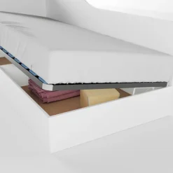 Letto singolo contenitore 82x190cm reversibile bianco opaco Alex Gihome®
